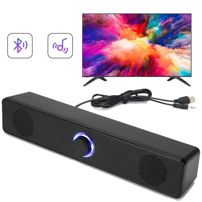 Wired and Wireless Bluetooth PC Soundbar