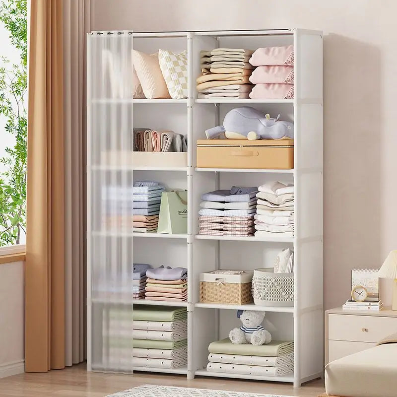 Multi-Layer Plastic Wardrobe Storage Cabinet