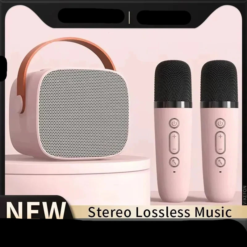 Wireless Dual Microphones Bluetooth KTV Speaker