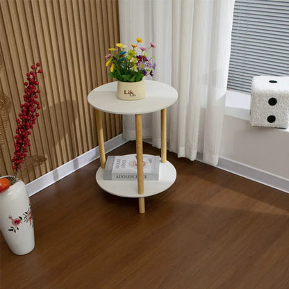 Modern Round Wooden Bedside Table