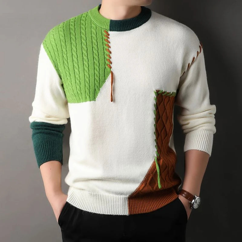 Men's O-Neck Knitted Sweater