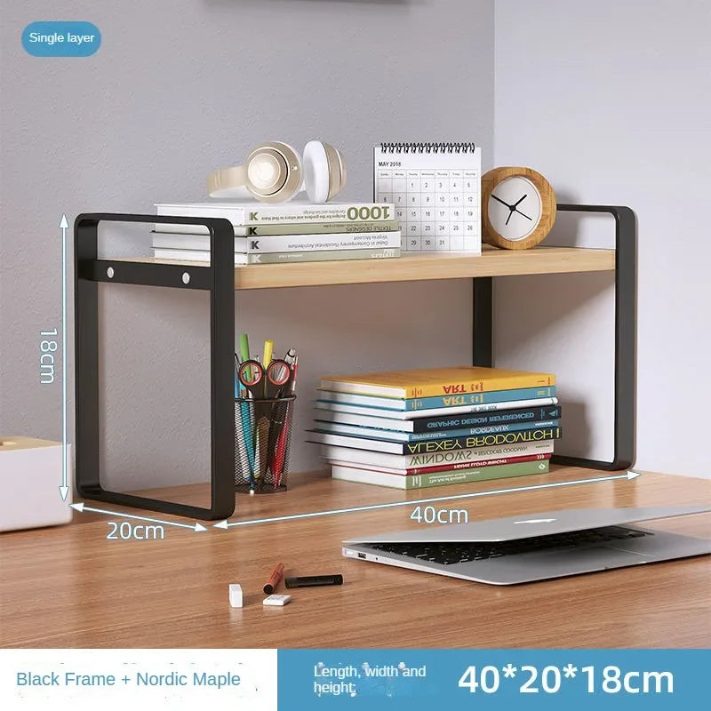 Wooden Desktop Shelf Storage Rack