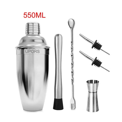 Stainless Steel Cocktail Shaker Mixer, Boston Shaker for Bartenders