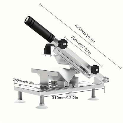 Manual Frozen Meat Slicer, Adjustable Thickness Cutter for Meat, Vegetables