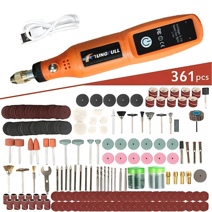 USB Wireless Mini Handheld Drill, Rotary Tool for Woodworking & Engraving