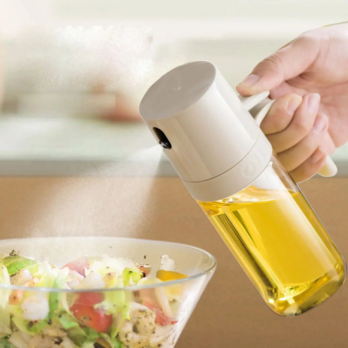 250ml Glass Oil Spray Bottle for Cooking, Air Fryer, Salad