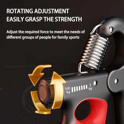 Adjustable Grip Strengthener 5-100kg Hand Expander for Muscle Recovery