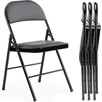 Leather Padded Folding Chairs