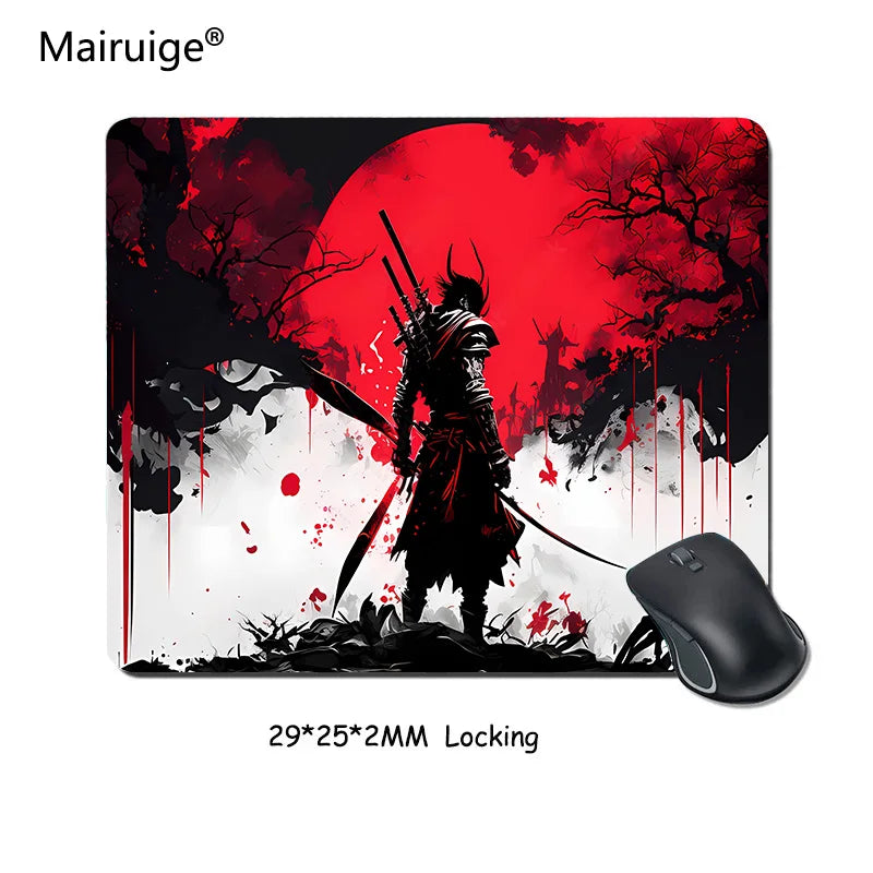 Samurai Warrior Mousepad Gaming Desk Mat Computer Accessories for PC