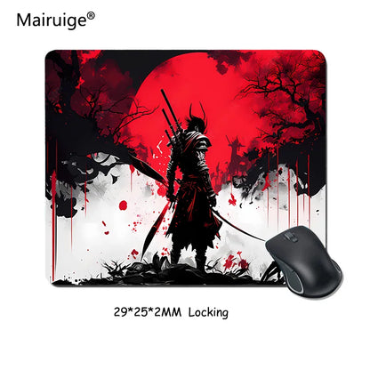 Samurai Warrior Mousepad Gaming Desk Mat Computer Accessories for PC