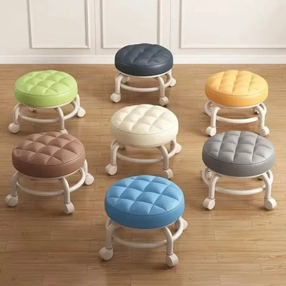 Low Stool with Wheels