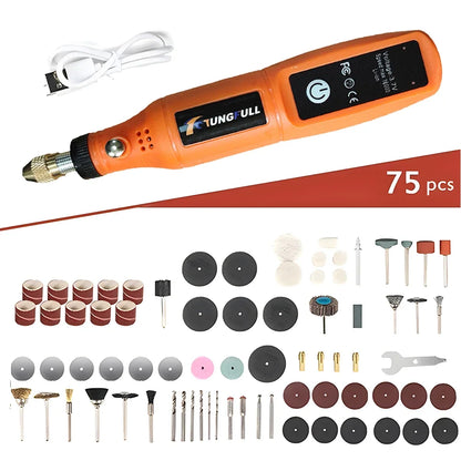 USB Wireless Mini Handheld Drill, Rotary Tool for Woodworking & Engraving