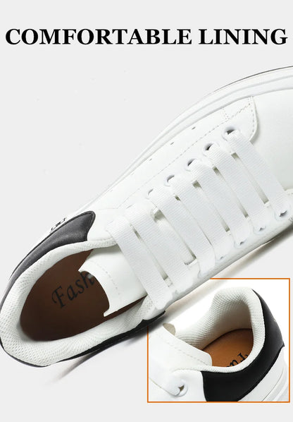 Casual Lift Sneakers Men Elevator Shoes Height Increase Insole 6cm White Black Taller Shoes Men Fashion Sports Plus Size 37-46