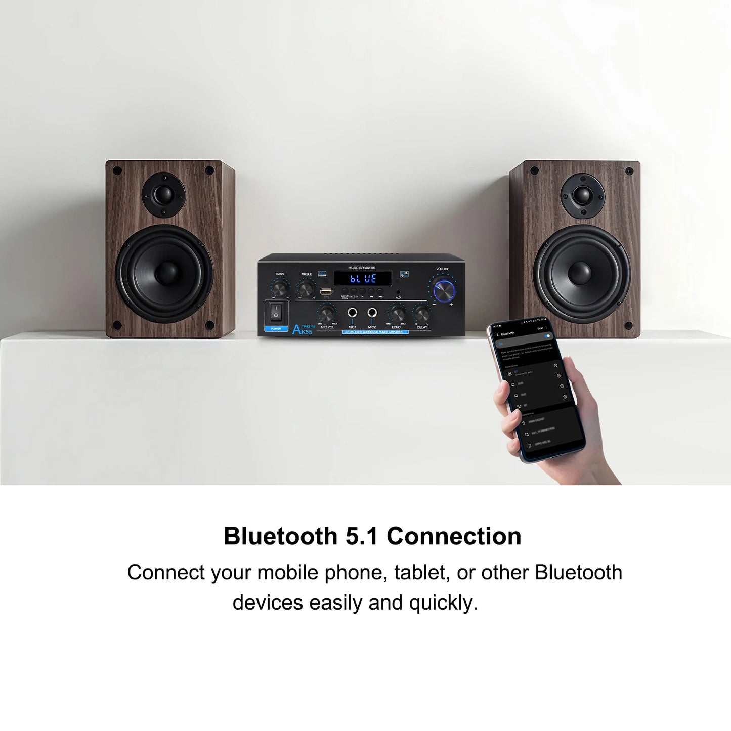 Digital Bluetooth Amplifier 2 Channel HiFi Sound