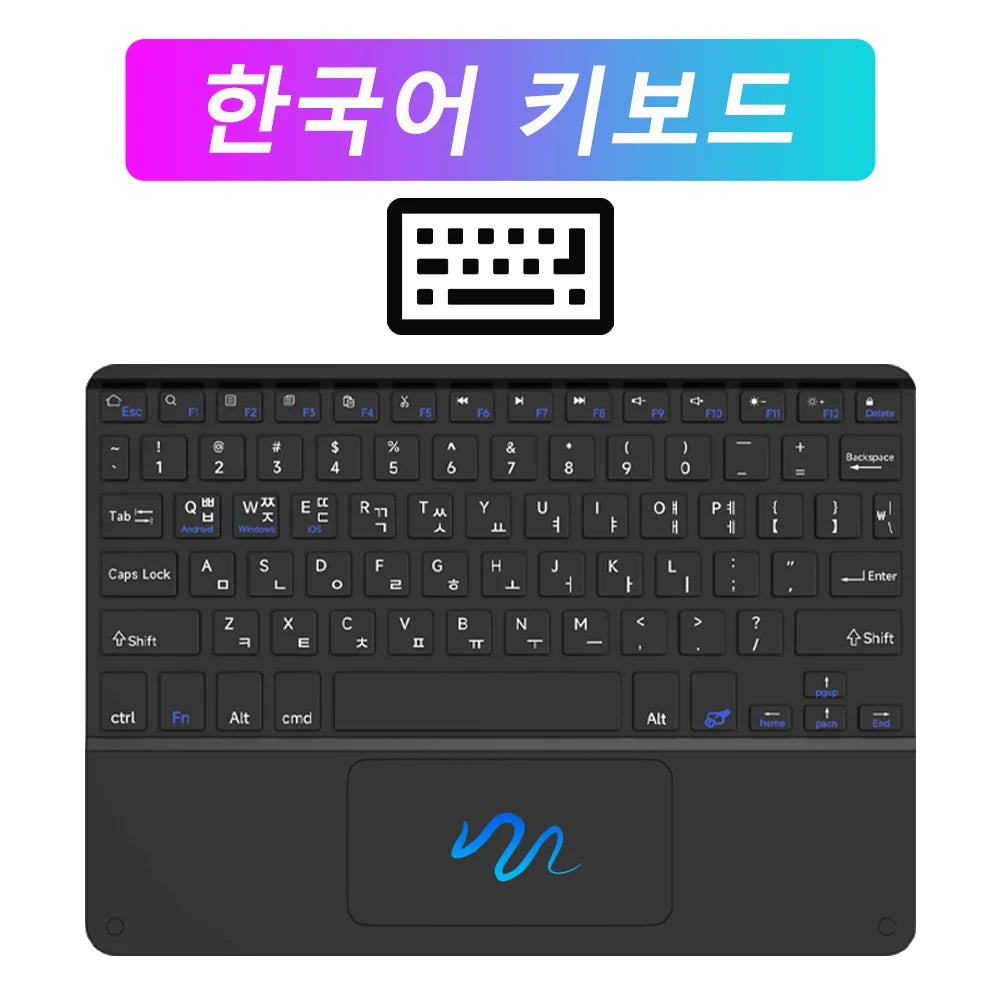 CASEPOKE Wireless Keyboard with Touchpad for iPad, Android, Windows