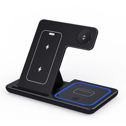 30W 3-in-1 LED Fast Wireless Charger