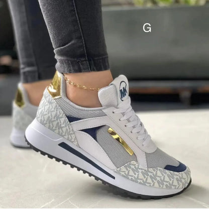 Breathable Platform Casual Lace-Up Sports Shoes