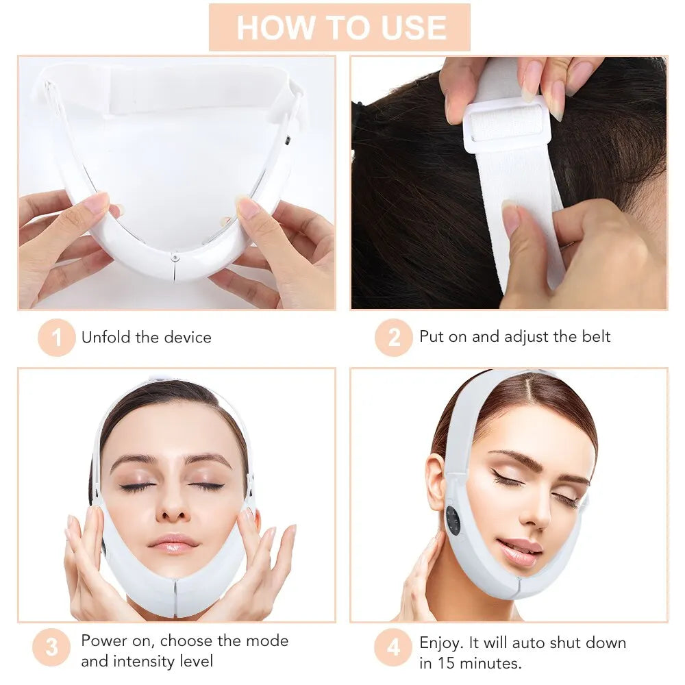 V Face Massager Portable Rechargeable Facial Beauty Device 5 Modes