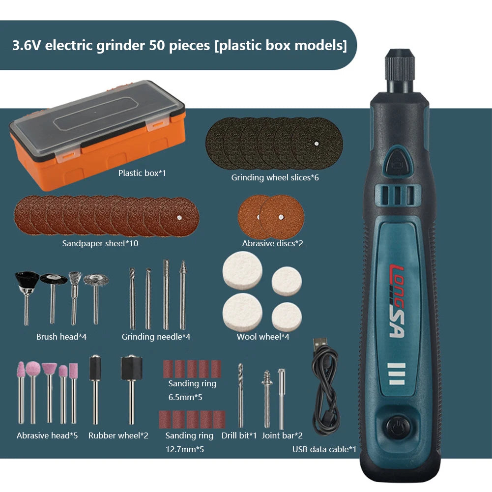 USB Cordless Rotary Tool Kit for Woodworking, Jewelry, and Metal