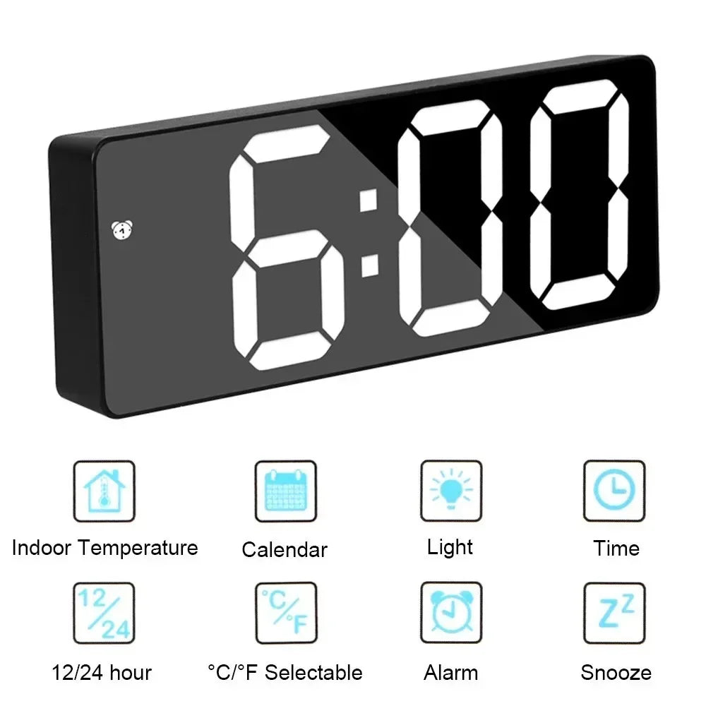 Smart Mirror LED Alarm Clock