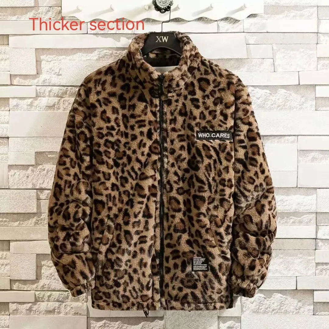 Leopard Print Cotton-Padded Jacket