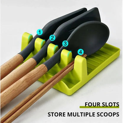 Kitchen Spatula and Pot Lid Rack, Spoon & Chopstick Holder