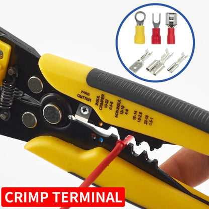 Adjustable Crimper Cable Cutter, Automatic Wire Stripper, Multifunctional Hand Tool