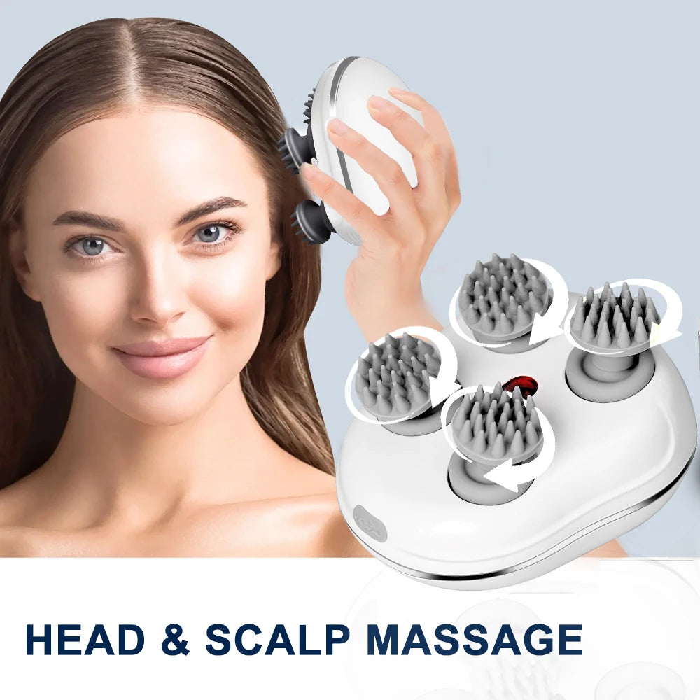 Head Scalp Massager with Red Light