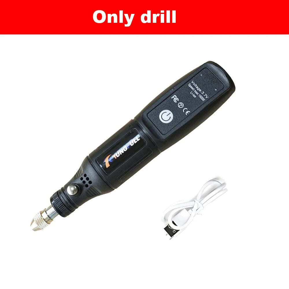 USB Wireless Mini Handheld Drill, Rotary Tool for Woodworking & Engraving