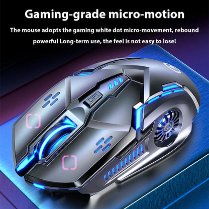 Ergonomic Wireless Gaming Mouse RGB LED Backlit 3200 DPI for PC