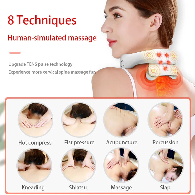 Smart Neck Massager Heating Vibrator