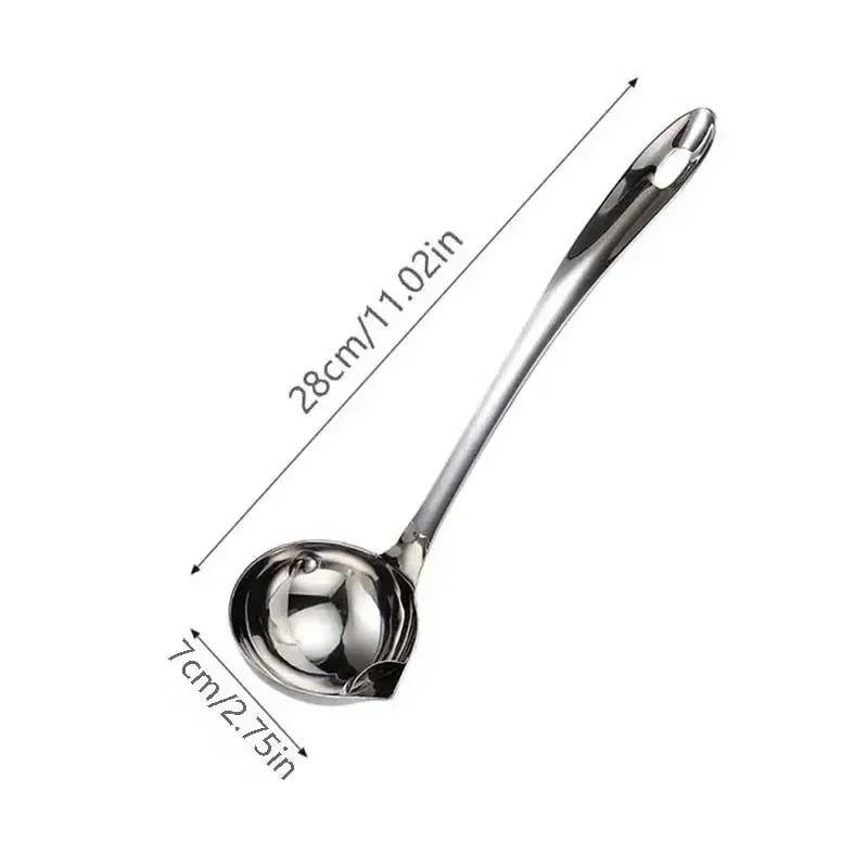 Stainless Steel Colander Spoon, Soup Fat Separator, Oil Skimmer