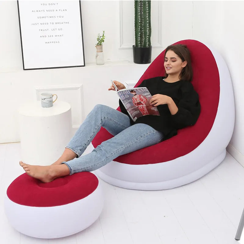 Inflatable Sofa with Foot Pad