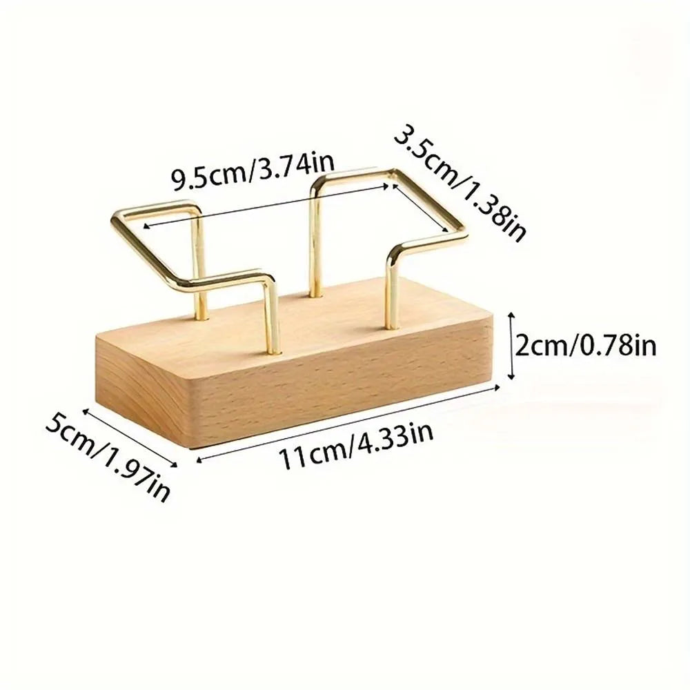 Wooden Business Card Display Stand Beech