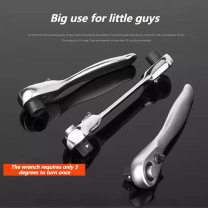 1/4" Mini Ratchet Wrench, 2-in-1 Screwdriver and Socket Tool