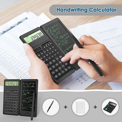 Solar Powered Calculator & Foldable Writing Tablet