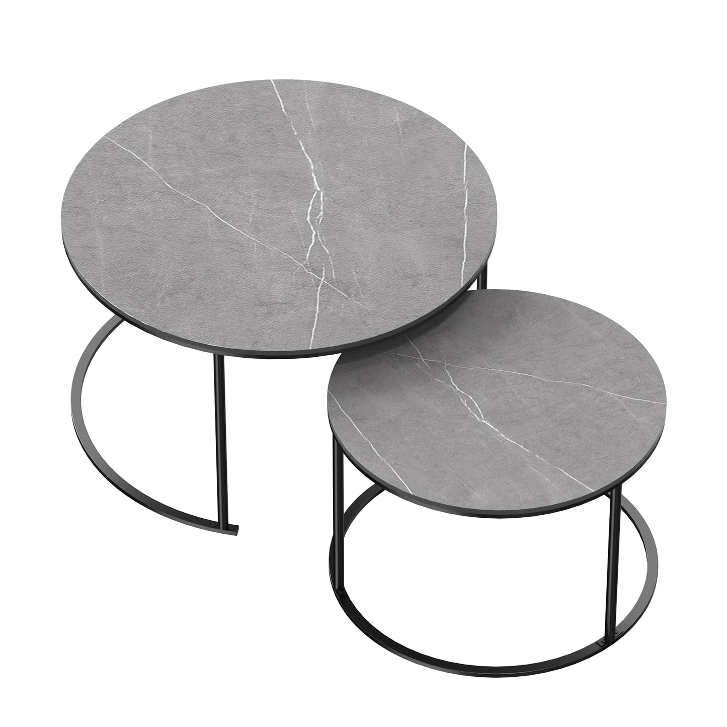 Modern Nesting Round Coffee Table Set