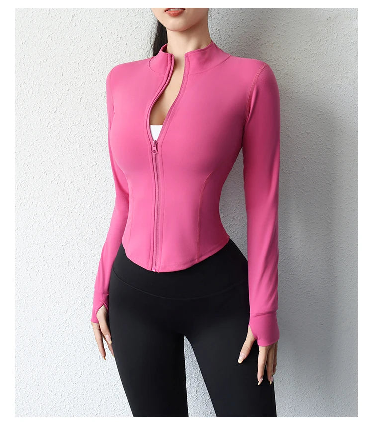 Slimming Body Sculpting Zipper Sports Fitness Jacket