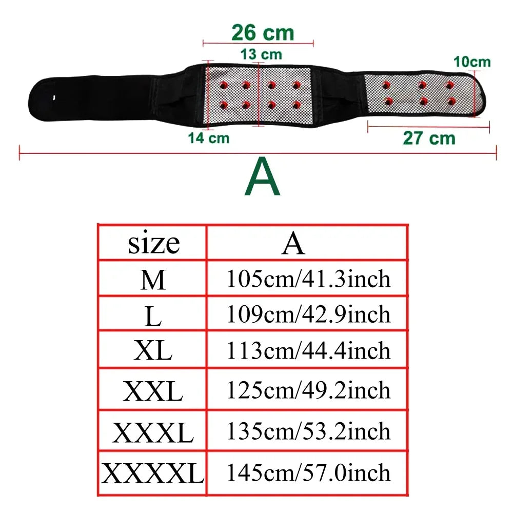 Adjustable Tourmaline Magnetic Therapy Lumbar Brace