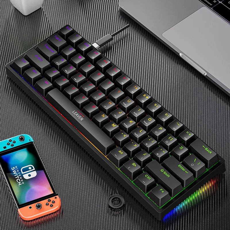 K620 Mini 61 Keys RGB Mechanical Gaming Keyboard with Hotswap