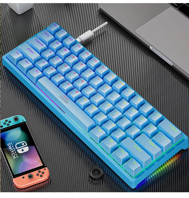 K620 Mini 61 Keys RGB Mechanical Gaming Keyboard with Hotswap