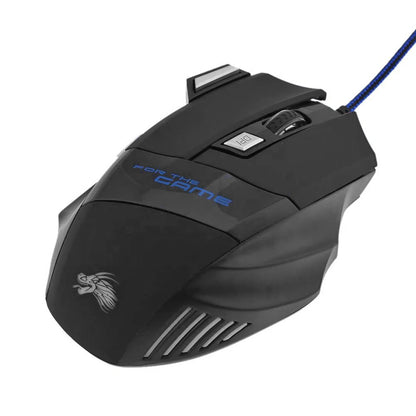 USB Wired Gaming Mouse 7 Buttons, 5500 DPI Adjustable Backlit