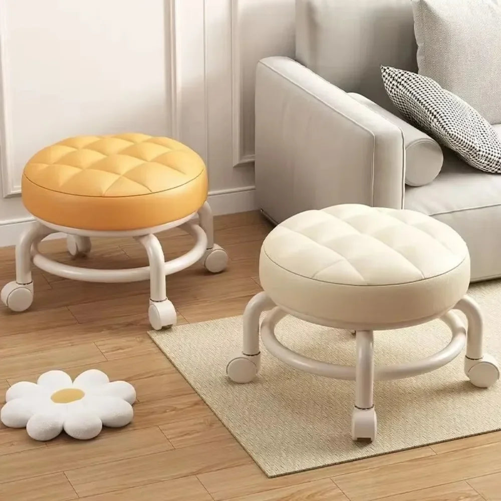 Low Stool with Wheels