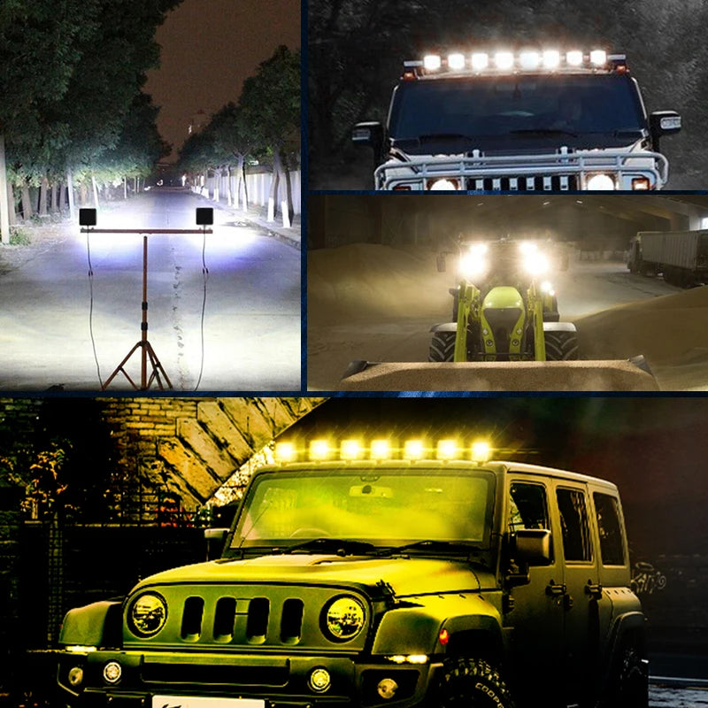 BraveWAY LED Work Light/Driving Light Super Bright Fog Light DRL for offroad Trucks 4x4 ATV UTV