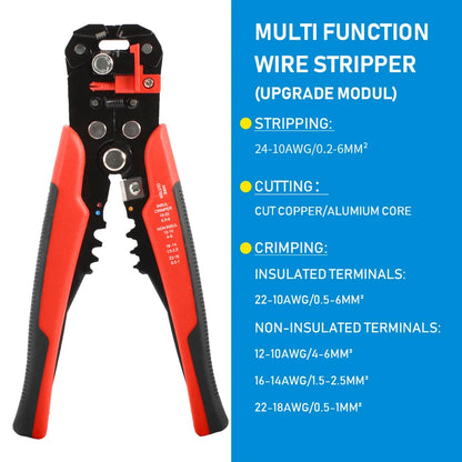 Adjustable Crimper Cable Cutter, Automatic Wire Stripper, Multifunctional Hand Tool