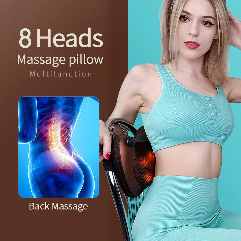 Electric Head and Neck Massager Pillow