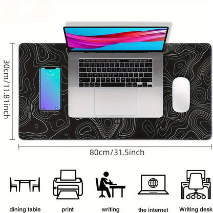 Large Non-Slip Rubber Mouse Pad for Gaming and Desk Use