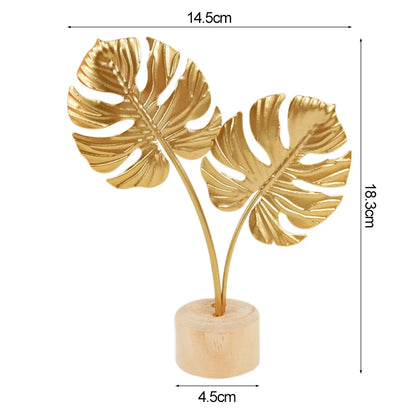 Gold Iron Ginkgo Leaf Ornament