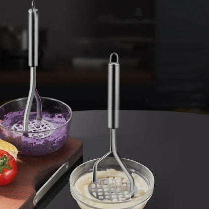 Stainless Steel Potato Masher Fruit Puree Crusher Kitchen Gadget Tool