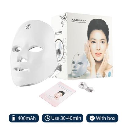 7-Color LED Photon Therapy Mask for Anti-Aging Skin Care